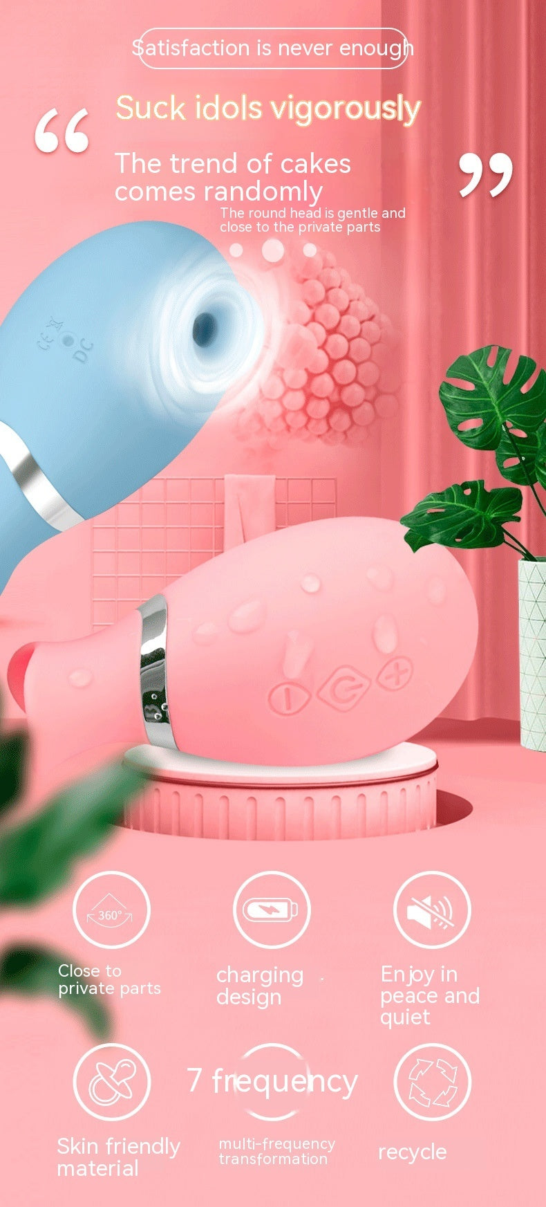 Female Sucking Device Tongue Licking Private Stimulation Vibration Device Toys