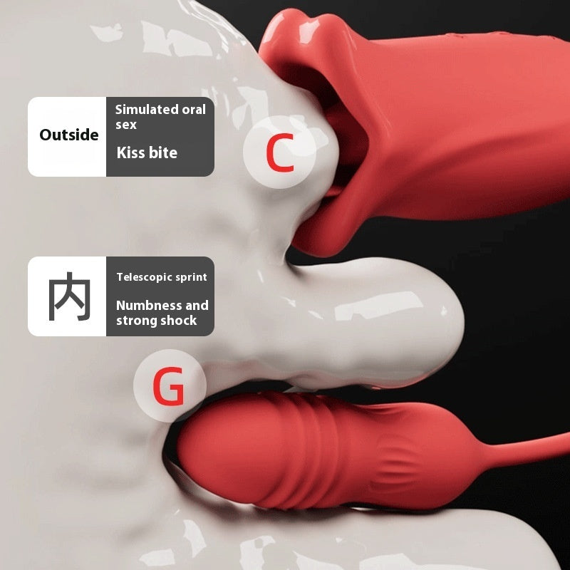 Tongue Female Appliance Vibration Wireless Remote Control Telescopic Toy