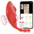 Liquid Silicone Remote&APP Panty Vibrator- With 10 Modes Recharge Vibrating Panties With Anal- Vibrator-Toy For Women Couples
