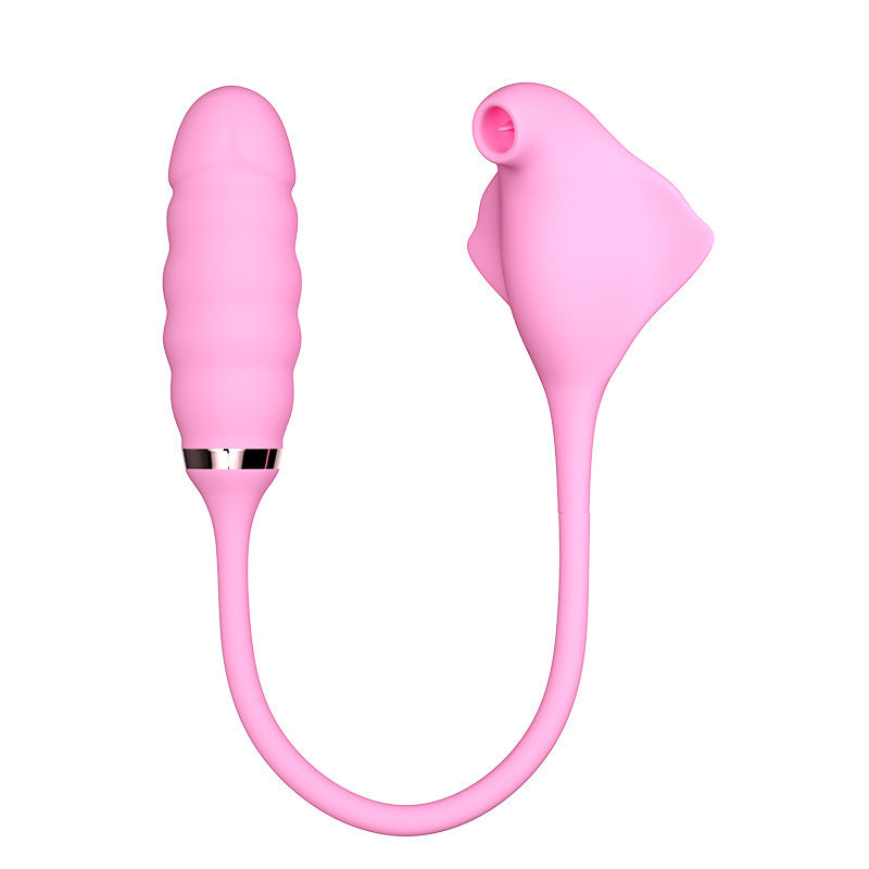 Women's Manta Ray Telescopic Sucking Vibrator Toy