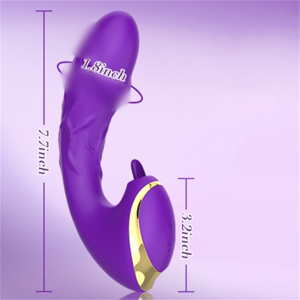 G Spot Vibrator 2 In 1 Wearable Vibrator Dildo With 10 Licking & Powerful Vibration & Rechargeable Butterfly Vibe Adult Toys Adult Sex Toy With Clitoris Stimulator For Women And Couple