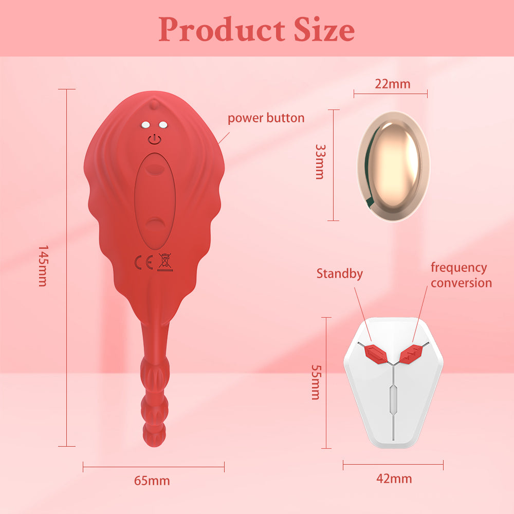 Liquid Silicone Remote&APP Panty Vibrator- With 10 Modes Recharge Vibrating Panties With Anal- Vibrator-Toy For Women Couples