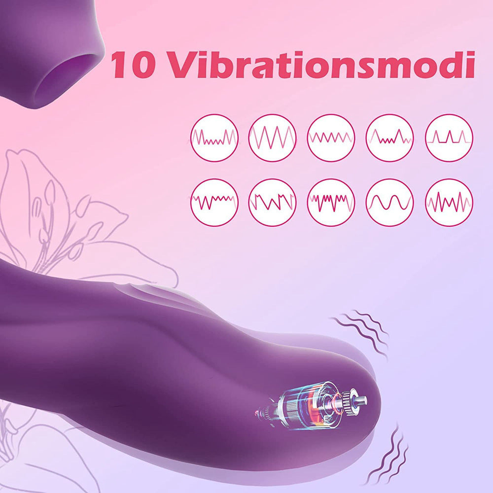 Sucking And Beating Multi-frequency Women Wearable Vibrator Toy