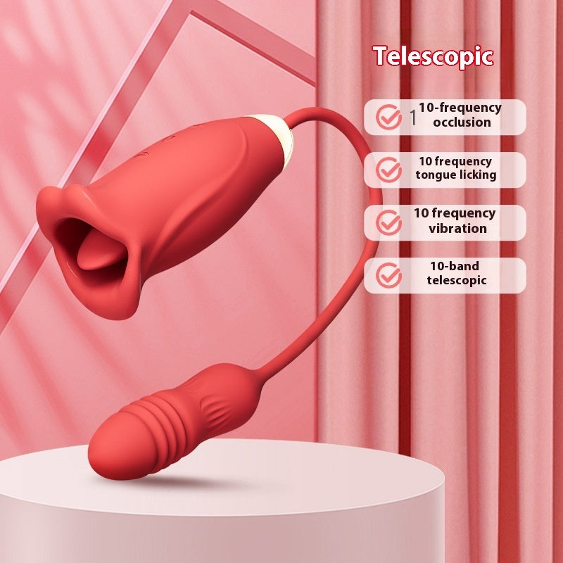 Tongue Female Appliance Vibration Wireless Remote Control Telescopic Toy