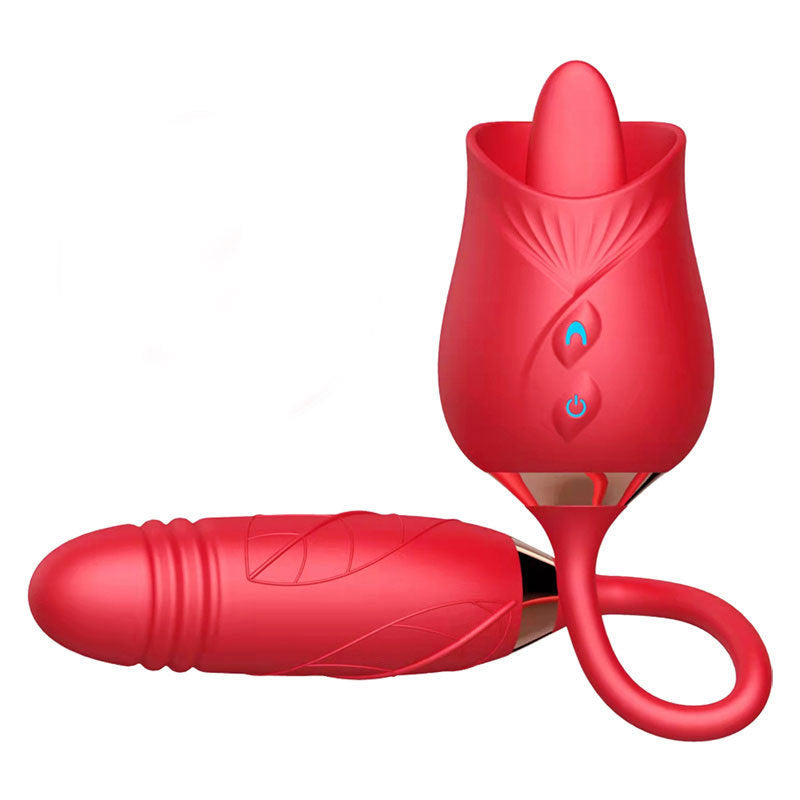 Double-headed Tongue Licking Vibration Retractable Female Products