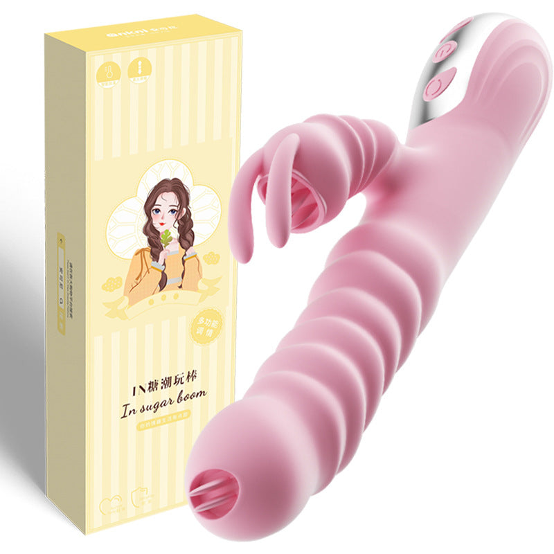 Floating Flower Wave Core Vibrating Female Silicone Toy