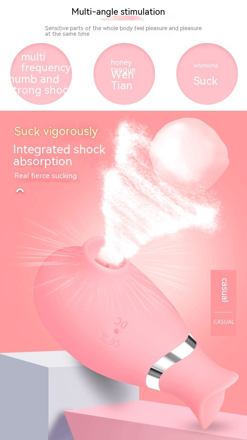 Female Sucking Device Tongue Licking Private Stimulation Vibration Device Toys