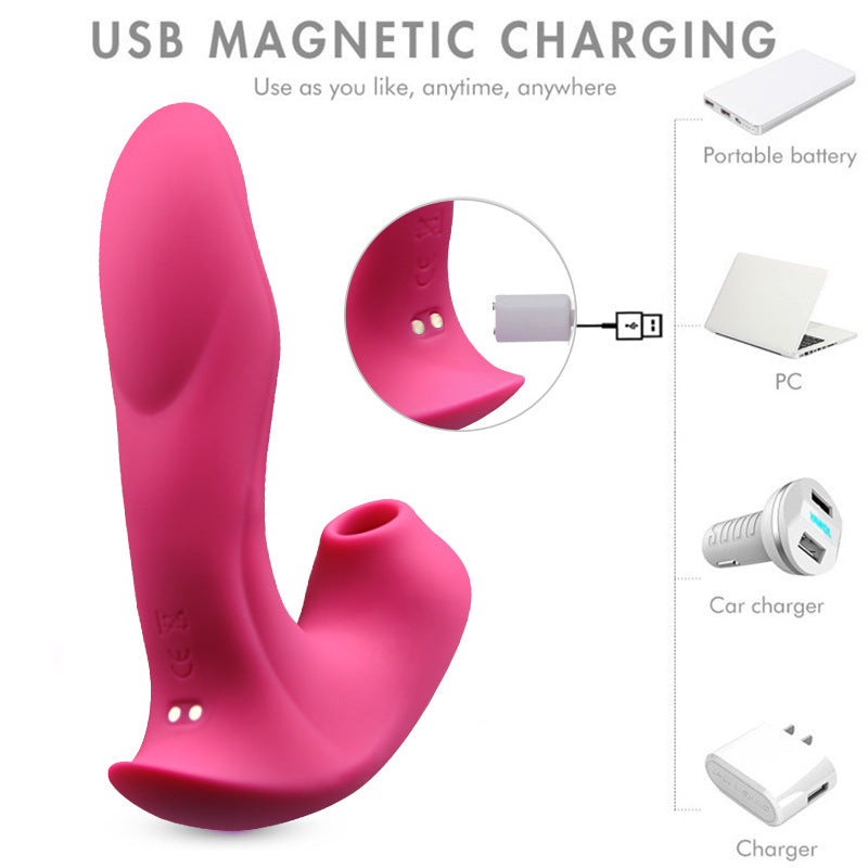 Sucking And Beating Multi-frequency Women Wearable Vibrator Toy